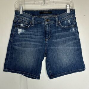 Joe's Jeans Irisa Distressed Mid Length 7" Inseam Denim Shorts 25